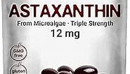Astaxanthin 12mg, 120*Softgels, 4 Month Supply | Premium Astaxanthin Antioxidant Supplements | Fresh Microalgae Source | Supports Eye, Joint, & Internal Circulation Health | Easy to Swallow