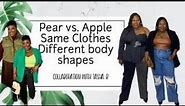 Pear vs. Apple// Different Bodies With The Same Clothes// Plus Size
