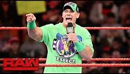 John Cena wants The Undertaker to return for one more match at WrestleMania: Raw, March 12, 2018