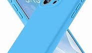 Ktele Compatible with iPhone 15 ProMax Case, Silicone Upgraded [Camera Protection] [Soft Microfiber Lining] Full Covered Slim Gel Rubber Case iPhone 15 Pro Max 6.7 inch - Blue