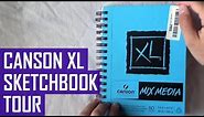 XL Mix-Media Sketchbook Tour | Pencil, Pen and Watercolor