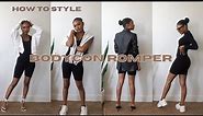How to Style Bodycon Romper | Styling Fitted Romper| One-piece Outfit Ideas and Petite Try On