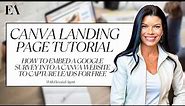 Canva Landing Page Tutorial | Use Google to Capture Leads for FREE