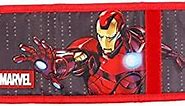 WINGHOUSE X Iron-Man Red Trifold Avengers Wallet with Coin Purse Organizer For Kids Boys Teens, Ages 5-15Y