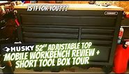 Toolbox Review- Husky Heavy Duty Mobile Workbench Tool Chest with Adjustable-Height Top