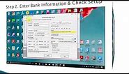 How to print blank checks with MICR encoding and bank information