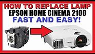 How to Replace Lamp in Epson Projector 2100 Home Cinema LCD | Change / Remove / Insert / Light Bulb