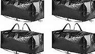SpaceAid Heavy Duty Moving Bags, Extra Large Storage Totes W/Backpack Straps Strong Handles & Zippers, Alternative to Moving Boxes, Packing & Moving Supplies, Black (8 Pack)
