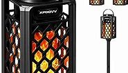 Xpoovv Outdoor Bluetooth Speakers Waterproof Portable Led Flame Speaker with Torch Atmosphere 10w Enhanced Bass for Patio Porch Garden Home Backyard Decor, Gifts for Men Women Couples Dads Moms