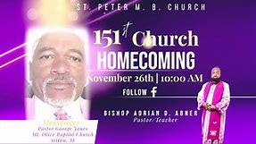 151st CHURCH HOMECOMING CELEBRATION