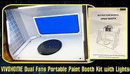 VIVOHOME Dual Fans Portable Paint Booth Kit with Lights, Turn Table and Filter Exhaust Hose.