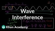 Wave interference | Mechanical waves and sound | Physics | Khan Academy