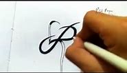 Heart combined with Alphabet letter R | tattoo design | RK Artz