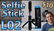 L02 Selfie Stick Tripod Review!