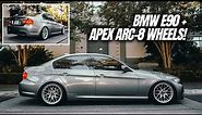 BMW E90 BEST & MOST AGGRESSIVE WHEEL SETUP! (APEX WHEELS!)