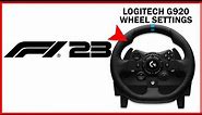 F1 23 - Logitech G920 Best Wheel Settings - Realistic Feel