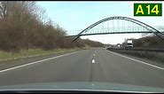 Driving in the UK - A14 Expressway - Catthorpe (M1/M6) to Brampton (A1)