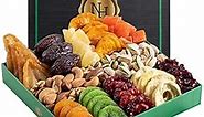 Mothers Day Dried Fruit & Nuts Gift Basket - Fresh Dried Fruit & Nuts Gift Basket - Assorted Food Gift Box for mom, her, Fathers Day, Family, Men & Women
