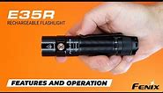 Fenix E35R Rechargeable Flashlight Features and Operational Demonstration