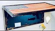 How To Build A Wooden Concealed American Flag With Lights/Locks/Struts |DIY|
