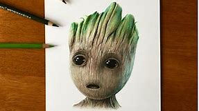 Drawing Baby Groot | Guardians of the Galaxy Vol.2 (2017)