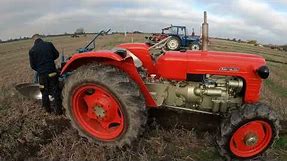 1967 Zetor 3045 4WD 2.3 Litre 3-Cyl Diesel Tractor (39 HP) with Ransomes Plough