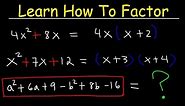 Factoring Trinomials & Polynomials, Basic Introduction - Algebra