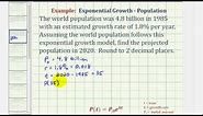 Ex: Exponential Growth Application - Predicting World Population