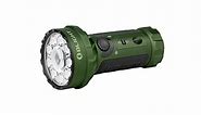 Marauder Mini rechargeable powerful led flashlight with 7000 lumen flood, 600m spot, RGB light for outdoor adventure, and 43.5-hour max runtime.