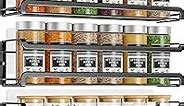 Bunoxea Spice Rack wall mounted 4 Pack, Space-Saving Spice Organizer for Spice Jars and Seasonings,Screw or Adhesive Hanging Spice Rack Organizer for Your Kitchen Cabinet,or Pantry Door