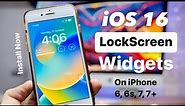 How to Install iOS 16 Lockscreen Widgets on iPhone 6, 6s, 7, 7+