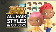 Animal Crossing New Horizons | All Hairstyles & Color Customization Options