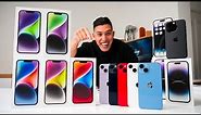 iPhone 14 Color Comparison + GIVEAWAY! UNBOXING EVERY COLOR!