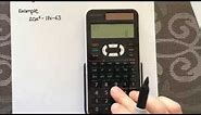 Factoring Quadratic equations using a calculator (Sharp EL-520X)
