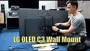 LG OLED C3 Wall Mount Install, How to Mount on a Fixed Flat Bracket