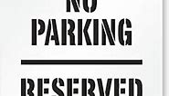 SmartSign "No Parking - Reserved" Reusable Stencil | 24" x 24" Plastic