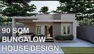 90 SQM BUNGALOW HOUSE DESIGN | Konsepto Designs