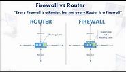 Firewall vs Router