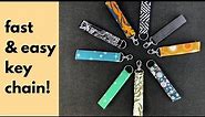 How to Sew an Easy Wrist Keychain & Fabric Key Fob in 20 minutes!