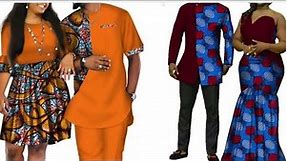 African Couple Outfits Men and Women Matching Clothing Dashiki Wax - African Fashion Styles
