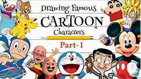 Drawing Famous Cartoon Characters - Simple drawing techniques for Beginners