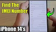 iPhone 14's/14 Pro Max: How to Find The IMEI Number