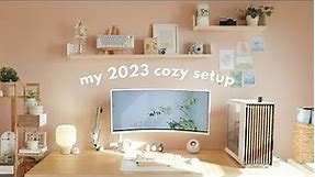 2023 Cozy Desk Setup Makeover | Pinterest inspired, Aesthetic, PC Setup