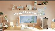 2023 Cozy Desk Setup Makeover | Pinterest inspired, Aesthetic, PC Setup