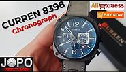 CURREN M8398 Military Quartz Chronograph Watch│Curren Watch Review│Subtitles