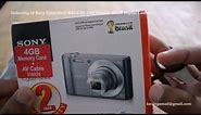 Unboxing of Sony CyberShot W810 20.1MP Point & Shoot Digital Camera