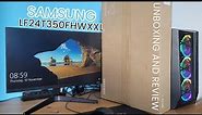 Samsung 24-inch(60.46cm) FHD IPS 75hz Unboxing and Review | (LF24T350FHWXXL)