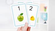 Free number flashcards from Totcards
