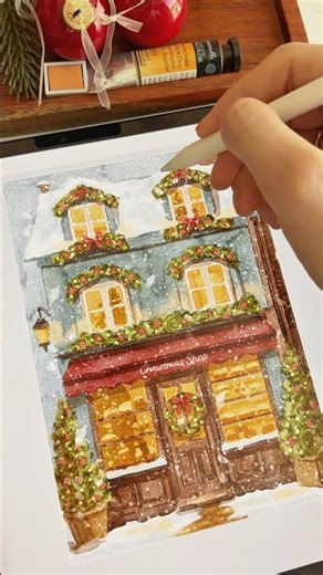 Day 16 of Christmas Art 🎄❤️ #procreate #watercolor