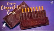 Handcrafted leather Cigarette case with Pattern